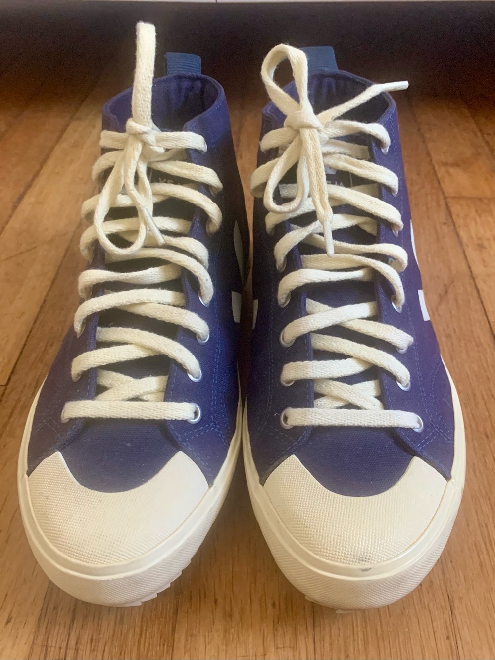 Veja High-Top Sneakers in Purple and White